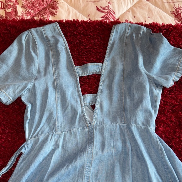 Blue Denim Wrap Dress - Picture 8 of 10
